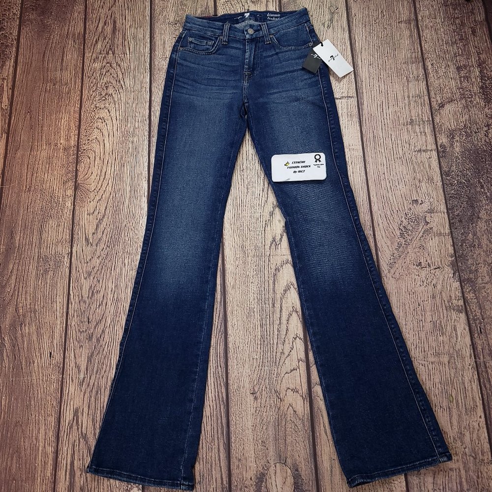 7 For All Mankind Kimmie Bootcut Women's Jeans Size 24 Stretch Denim Flare $220